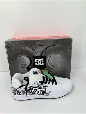 DC Gavaler low top skate shoe sneaker white black skateboard leather men new 11
